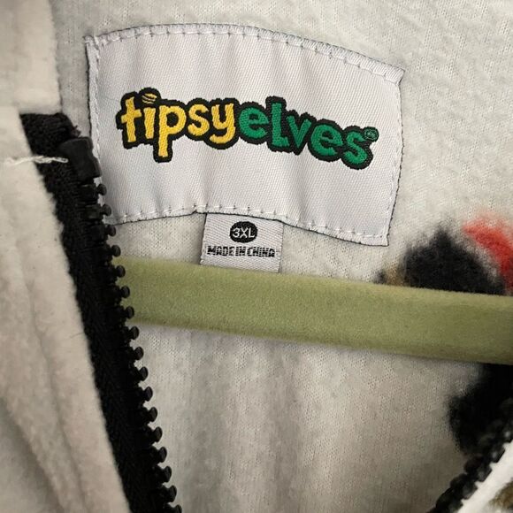 Tipsy Elves Black Bear Holiday Onesie 3X Bear Hood Pockets Excellent Condition - Picture 6 of 16